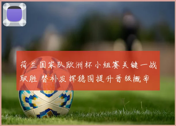 荷兰国家队欧洲杯小组赛关键一战取胜 替补发挥稳固提升晋级概率